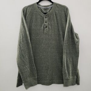 St. John's Bay Olive Heather Henley Shirt